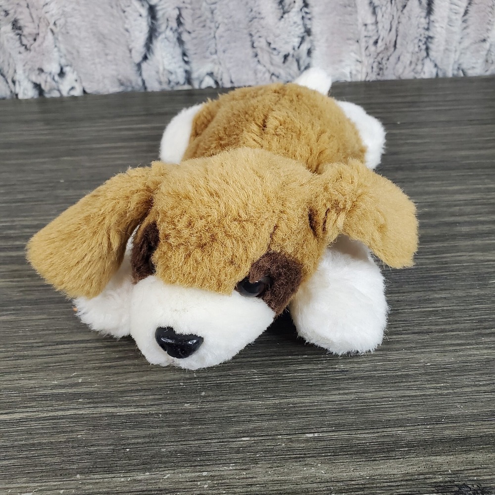Bearington Collection Barney Jr. 9" St. Bernard Brown And White Puppy Dog Beans